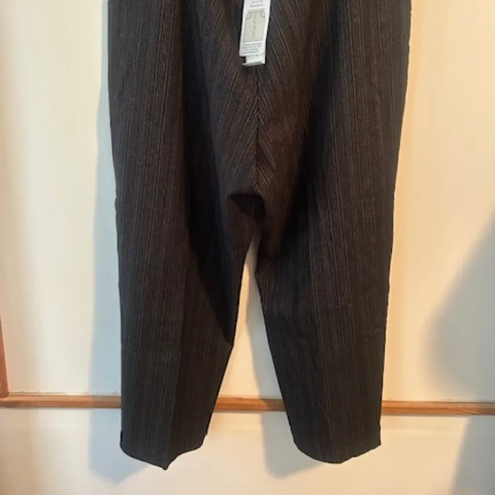 Alfred Dunner Black/Gray Stretch Allure tummy control pants, size 24W - Picture 2 of 5